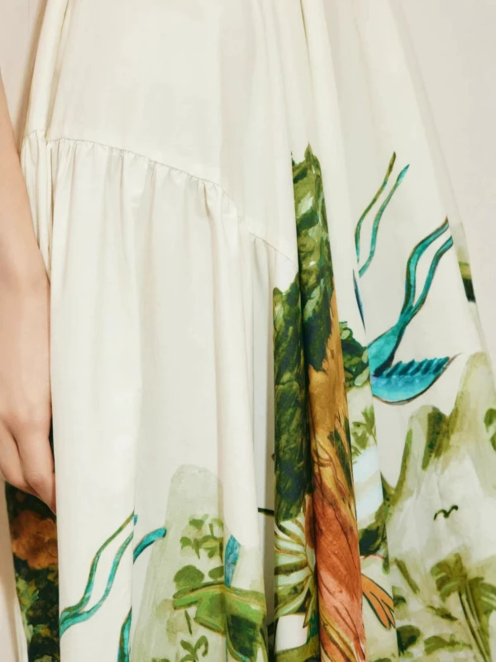 ZARA Resort Casual Spaghetti Strap Flared Dress